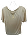 L'agence Size XL Bone Acetate Blend Short Sleeve Top Bone / XL