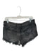 We The Free Size Est L Black Cotton Blend Button Fly Cut Off Denim Shorts Black / Est L