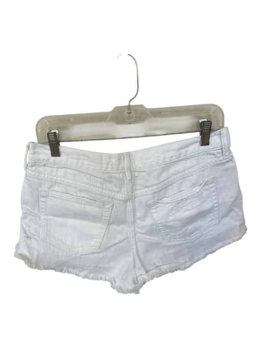 We The Free Size 29 White Cotton Button Fly Cut Off Denim Shorts White / 29