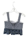 Veronica Beard Size 6 Navy & white Cotton Sleeveless Flowers Peplum Cropped Top Navy & white / 6