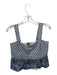 Veronica Beard Size 6 Navy & white Cotton Sleeveless Flowers Peplum Cropped Top Navy & white / 6