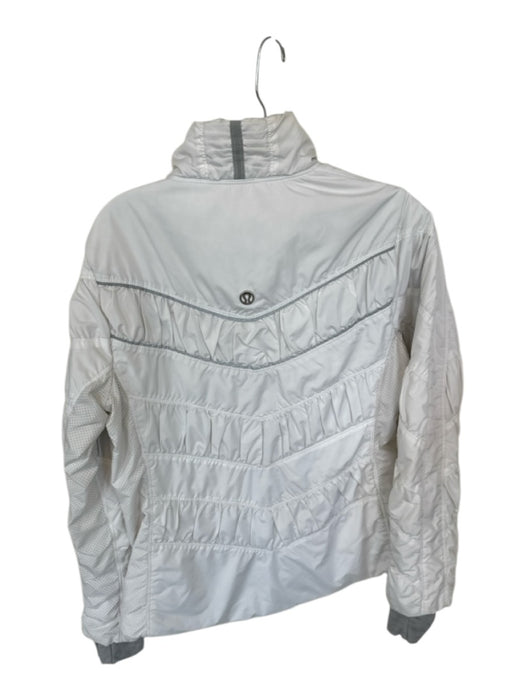 Lululemon Size 10 White & Gray Full Zip Puffer Athletic Jacket White & Gray / 10