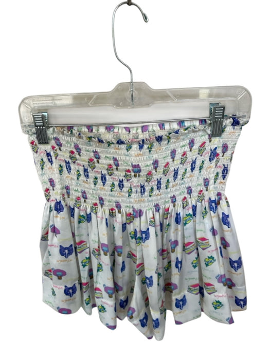 Koch Size S White & Multi Polyester Smocked Book Shorts White & Multi / S