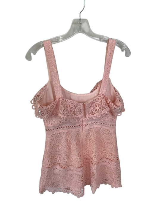 Lovers + Friends Size M Baby Pink Polyester Sleeveless Lace Overlay Dress Baby Pink / M