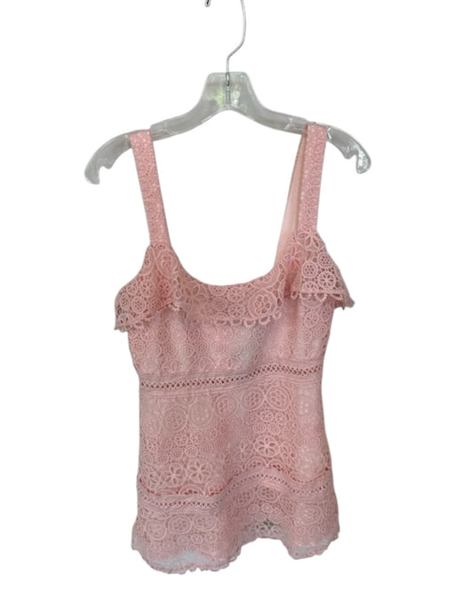 Lovers + Friends Size M Baby Pink Polyester Sleeveless Lace Overlay Dress Baby Pink / M