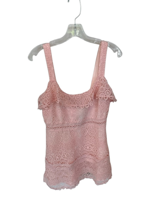 Lovers + Friends Size M Baby Pink Polyester Sleeveless Lace Overlay Dress Baby Pink / M