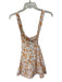 Maeve Size S Orange & White Cotton Sleeveless Flowers Front Pockets Dress Orange & White / S