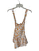 Maeve Size S Orange & White Cotton Sleeveless Flowers Front Pockets Dress Orange & White / S