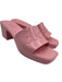 Gucci Shoe Size 40 Baby Pink Rubber Square Toe Logo Platform Block heel Sandals Baby Pink / 40