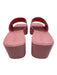 Gucci Shoe Size 40 Baby Pink Rubber Square Toe Logo Platform Block heel Sandals Baby Pink / 40