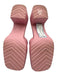 Gucci Shoe Size 40 Baby Pink Rubber Square Toe Logo Platform Block heel Sandals Baby Pink / 40