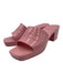 Gucci Shoe Size 40 Baby Pink Rubber Square Toe Logo Platform Block heel Sandals Baby Pink / 40