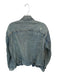 ABLE Size L Med Light Wash Cotton Long Sleeve Distressed Denim Jacket Med Light Wash / L