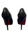 Louboutin Shoe Size 38.5 Black Leather Peep Toe Stiletto Nail heads Shoes Black / 38.5