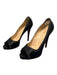 Louboutin Shoe Size 38.5 Black Leather Peep Toe Stiletto Nail heads Shoes Black / 38.5