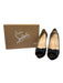 Louboutin Shoe Size 38.5 Black Leather Peep Toe Stiletto Nail heads Shoes Black / 38.5