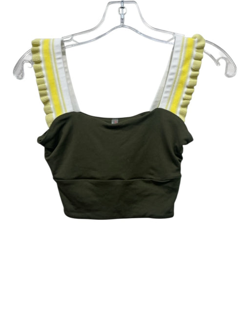 FP Movement Size XS Green & Multi Polyester Sleeveless Cutout Athletic Top Green & Multi / XS