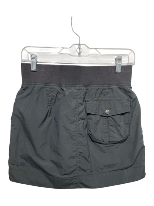 Ksubi Size 26 Dark Grey Nylon & Cotton Elastic Waist Zip Front Mini Skirt Dark Grey / 26