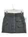 Ksubi Size 26 Dark Grey Nylon & Cotton Elastic Waist Zip Front Mini Skirt Dark Grey / 26