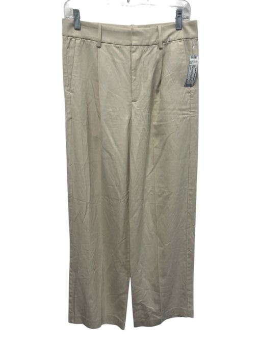 Madewell Size 0 Beige Lyocell & Cotton High Rise Pleated Wide Leg Chino Pants Beige / 0