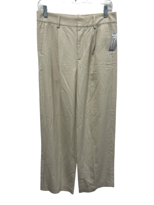 Madewell Size 0 Beige Lyocell & Cotton High Rise Pleated Wide Leg Chino Pants Beige / 0