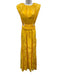 Stella McCartney Size 40 Yellow Viscose & Rayon Sleeveless Jaquard Maxi Dress Yellow / 40