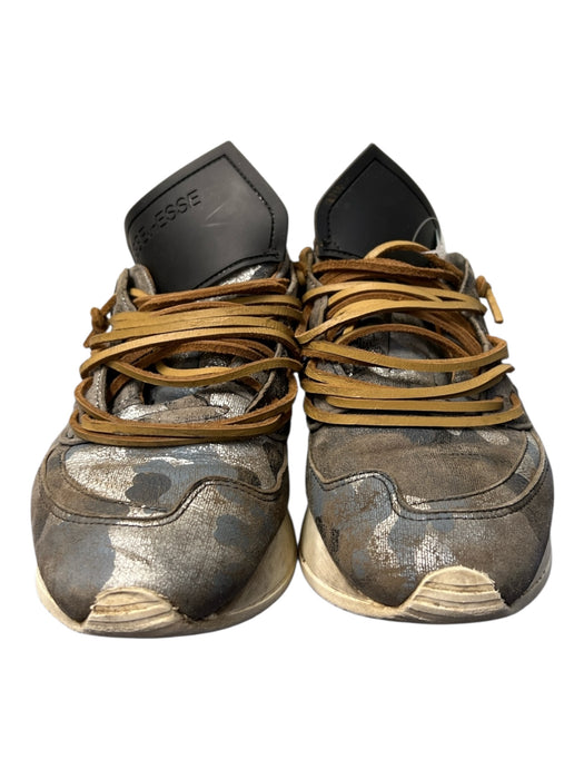 Esse Ut Esse Shoe Size 37 Gray & Silver Leather Suede Camoflage Almond Toe Shoes Gray & Silver / 37