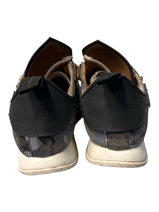 Esse Ut Esse Shoe Size 37 Gray & Silver Leather Suede Camoflage Almond Toe Shoes Gray & Silver / 37