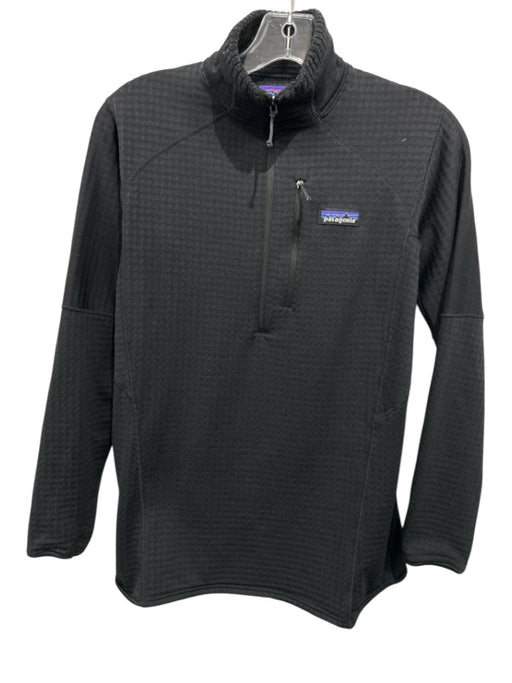 Patagonia Size S Black Polyester Long Sleeve 1/2 Zip Thermal Jacket Black / S