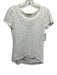 AMS Pure Size 6 White Cotton Blend Perforated Cap Sleeve T Shirt Top White / 6
