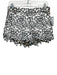 Alice + Olivia Size 6 Beige, Black & White Polyester Floral Lace Overlay Shorts Beige, Black & White / 6
