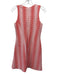 dm Donna Morgan Size 2 White & Orange Polyester Blend Sleeveless Striped Dress White & Orange / 2