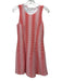 dm Donna Morgan Size 2 White & Orange Polyester Blend Sleeveless Striped Dress White & Orange / 2
