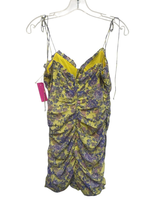 For Love & Lemons Size M Yellow, Purple, Pink Polyester Sleeveless Mini Dress Yellow, Purple, Pink / M