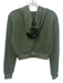 Happy Camp3r Size XS Green & White Cotton Blend Waffle Knit Zip Front Pant Set Green & White / XS