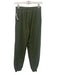 Happy Camp3r Size XS Green & White Cotton Blend Waffle Knit Zip Front Pant Set Green & White / XS