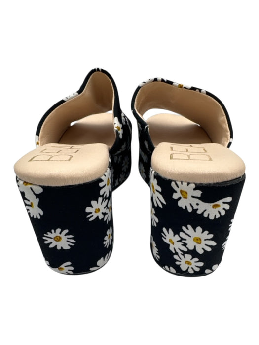 Beach by Matisse Shoe Size 8 Black, White & Yellow textile upper Floral Sandals Black, White & Yellow / 8