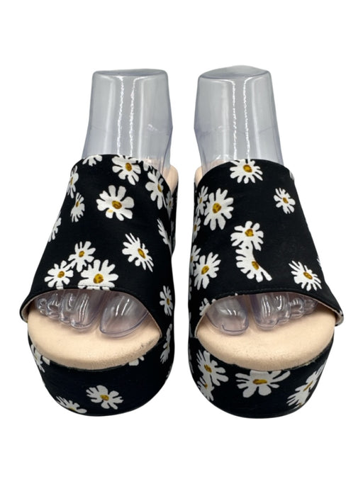 Beach by Matisse Shoe Size 8 Black, White & Yellow textile upper Floral Sandals Black, White & Yellow / 8