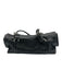 Giudit Black Leather Buckle Detail Silver Tone Hardware Flap Top Shoulder Bag Black