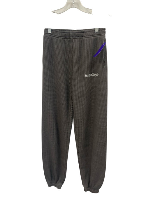 Happy Camp3r Size XS Gray Cotton Blend Waffle Knit Zip Front Lounge Pant Set Gray / XS