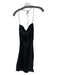 For Love & Lemons Size S Black Lyocell Jeweled Sleeve Floral Print Dress Black / S