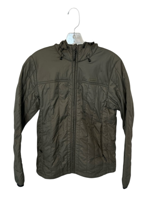 Filson Size S Olive Green Nylon Puffer Quilted Hood Jacket Olive Green / S