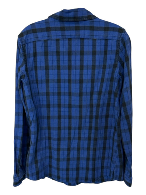 Filson Size M Blue & Black Cotton Plaid Button Up Long Sleeve Top Blue & Black / M