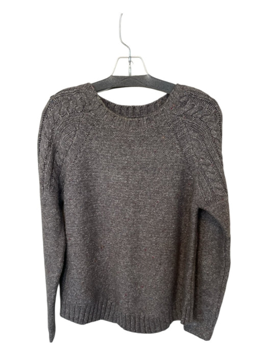 Prana Size S Gray Cotton Blend Knit Long Sleeve Speckled Sweater Gray / S