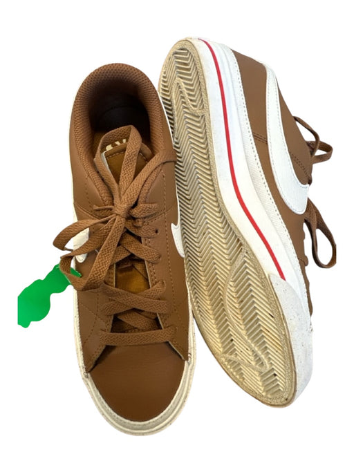 Nike Shoe Size 7.5 Brown & White Leather Athletic Sneakers Brown & White / 7.5