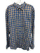 Patagonia Size L Blue & Tan Cotton Blend Grid Button Up Men's Long Sleeve Shirt Blue & Tan / L