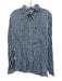 Barbour Size L White, Blue & Aqua Cotton Plaid Button Up Men's Long Sleeve Shirt White, Blue & Aqua / L