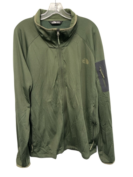 The North Face Size XXL Green Synthetic Solid Zip UP Men's Jacket Green / XXL