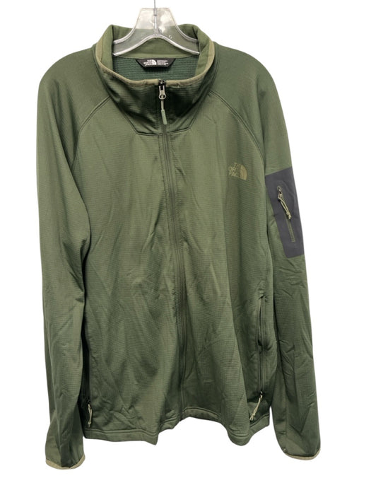 The North Face Size XXL Green Synthetic Solid Zip UP Men's Jacket Green / XXL
