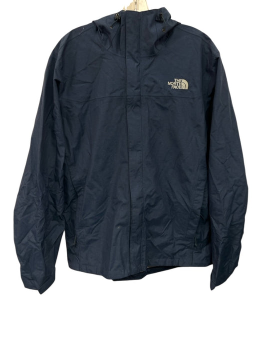 The North Face Size L Blue Synthetic Solid Windbreaker Zip Up Men's Jacket Blue / L